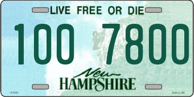 NH license plate 1007800