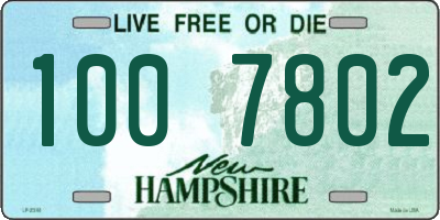 NH license plate 1007802