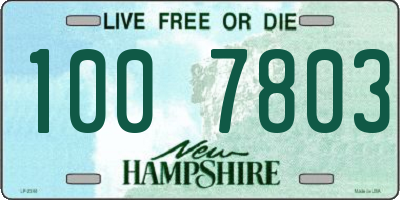 NH license plate 1007803