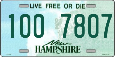 NH license plate 1007807