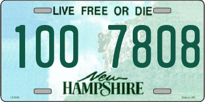 NH license plate 1007808