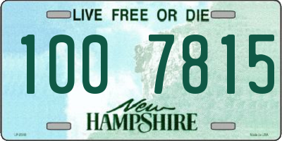 NH license plate 1007815