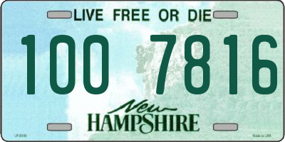 NH license plate 1007816