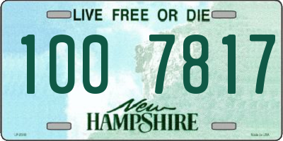 NH license plate 1007817