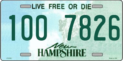 NH license plate 1007826