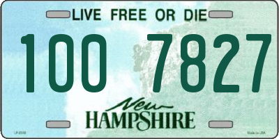 NH license plate 1007827