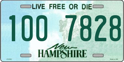 NH license plate 1007828