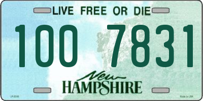 NH license plate 1007831