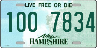 NH license plate 1007834