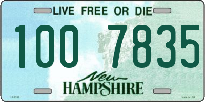 NH license plate 1007835