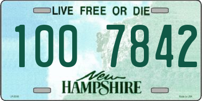 NH license plate 1007842