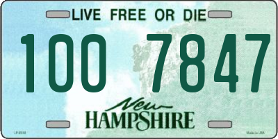 NH license plate 1007847