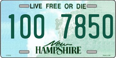 NH license plate 1007850