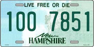 NH license plate 1007851