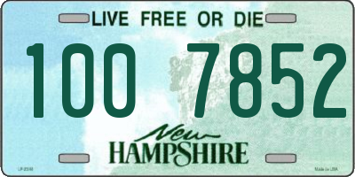 NH license plate 1007852