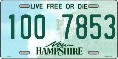 NH license plate 1007853