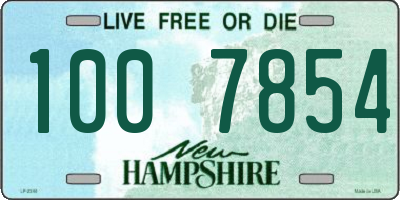 NH license plate 1007854