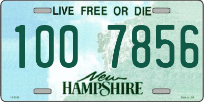 NH license plate 1007856