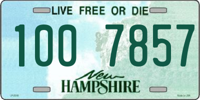 NH license plate 1007857