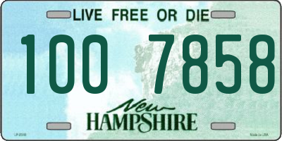 NH license plate 1007858