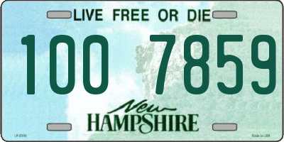 NH license plate 1007859