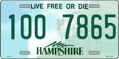 NH license plate 1007865