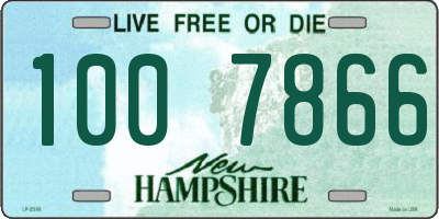 NH license plate 1007866