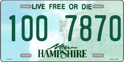 NH license plate 1007870