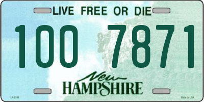 NH license plate 1007871