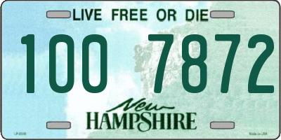 NH license plate 1007872