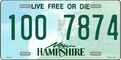 NH license plate 1007874