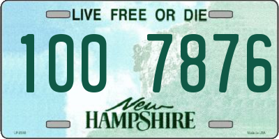 NH license plate 1007876