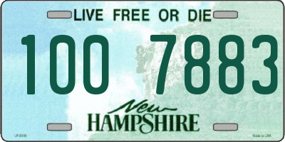 NH license plate 1007883