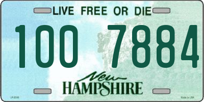 NH license plate 1007884