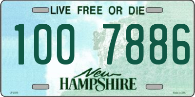 NH license plate 1007886
