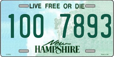 NH license plate 1007893