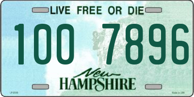 NH license plate 1007896