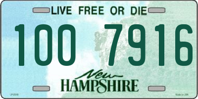 NH license plate 1007916