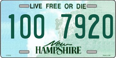 NH license plate 1007920