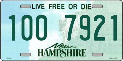 NH license plate 1007921