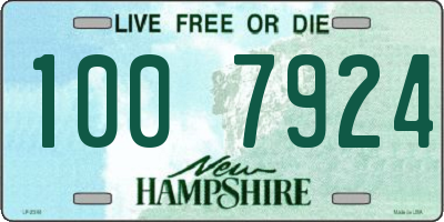 NH license plate 1007924