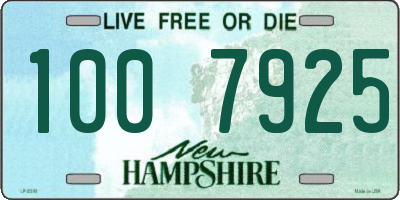 NH license plate 1007925