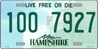 NH license plate 1007927