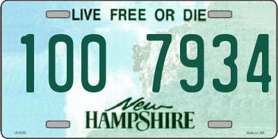 NH license plate 1007934