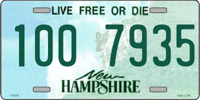 NH license plate 1007935