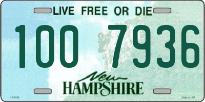 NH license plate 1007936