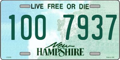 NH license plate 1007937