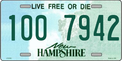 NH license plate 1007942