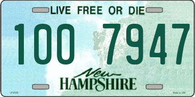 NH license plate 1007947