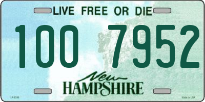 NH license plate 1007952